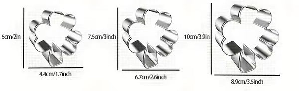 SUGAR SISTERS - Shamrock Cookie Cutters Set 3