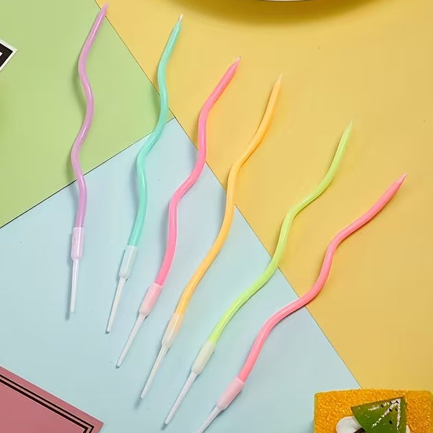 Slim and Curly Candles Pk 6