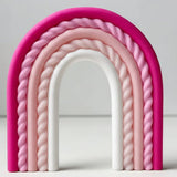 SUGAR SISTERS - Small Rainbow Hot Pink Topper