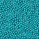 SUGAR SISTERS- Metallic Turquoise Non Pareils 80g
