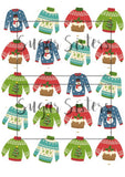 Xmas Jumper Edible Toppers  - (20 toppers)