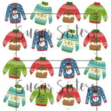 Xmas Jumper Edible Toppers  - (20 toppers)