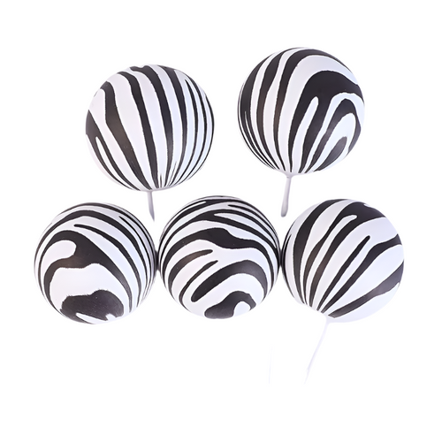 SUGAR SISTERS - Zebra Print Cake Ball Set Pk 5
