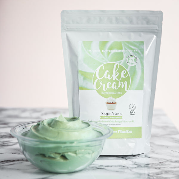 Cake Cream - Sage Green - Vanilla - 400g