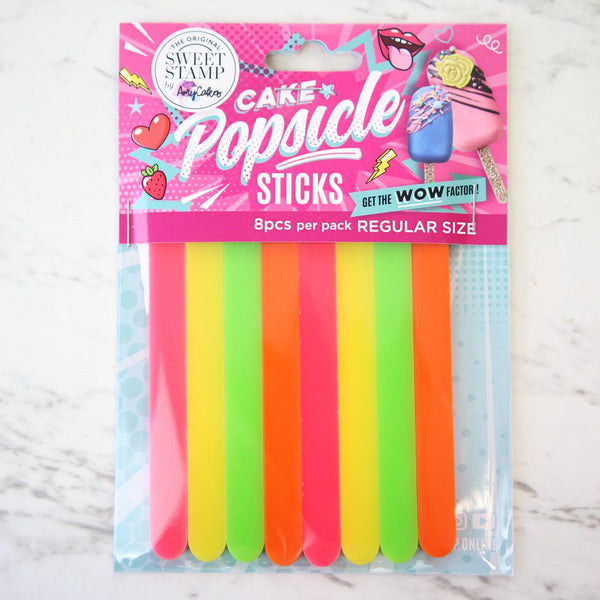 Popsicle Sticks  Neon  Pk 8