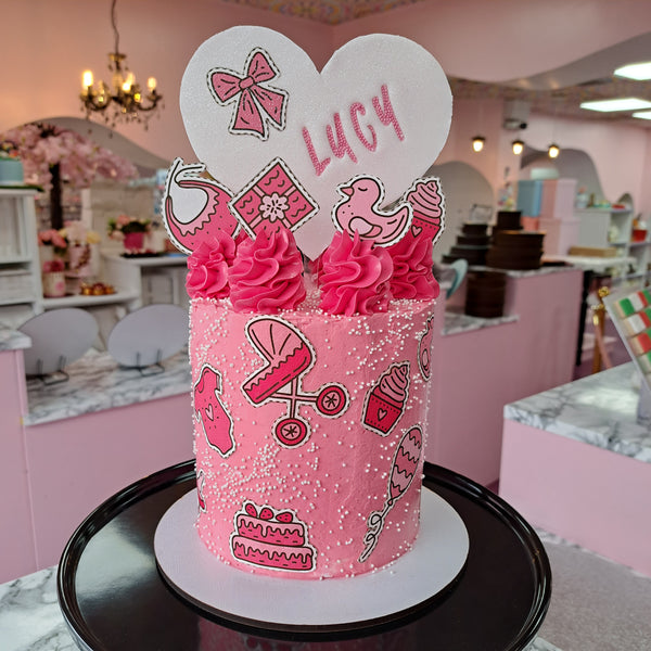 Hot Pink Disco Ball Birthday Cake | cakewaves