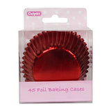 Red Foil   Cupcake Cases Pk 50