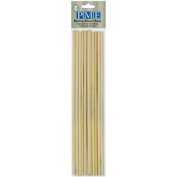 PME Bamboo Dowel Rods x 12