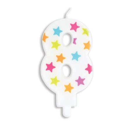 Age 6 Glitter Numeral Moulded Pick Candle Gold