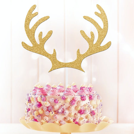 Reindeer Cupcake Topper Pk 6 - SWEETSTAMP