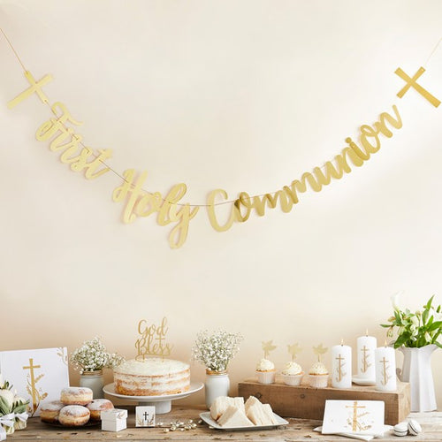 Communion Banner Gold