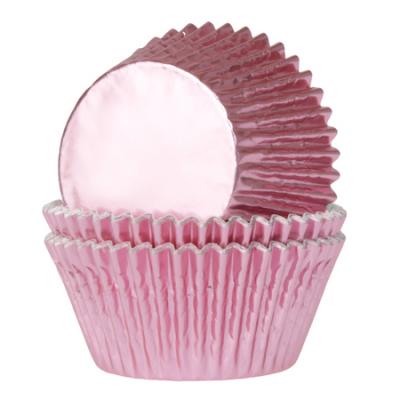 Baby Pink Foil Cupcake Cases Pk 24