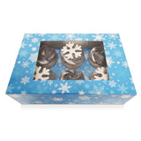 Blue Snowflake Cupcake Box 6s