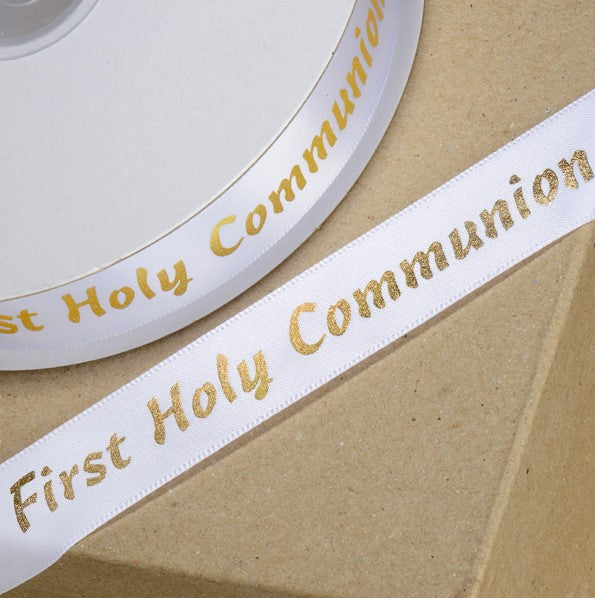Communion Ribbon 20mm Gold  (Per Metre)