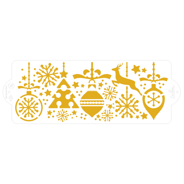 Christmas Decorations Stencil 10 x 28cm