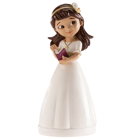 Communion Girl with Lavender Flowers 15cm