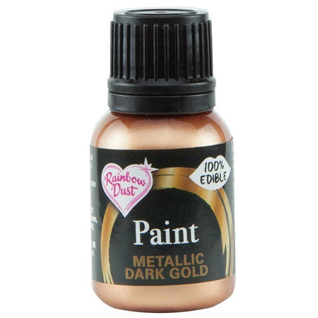 Dark Gold SugarFlair Colourflex Metallic Paint 25g