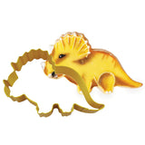 Triceratops Baby Poly-Resin Coated Cookie Cutter Yellow