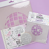 Groovy Glitter Ball Large Stencil - Sweet Stamp