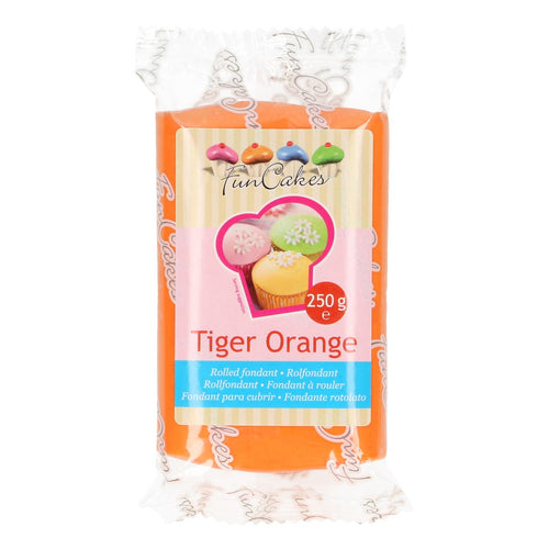 FunCakes Sugar Paste Tiger Orange 250g