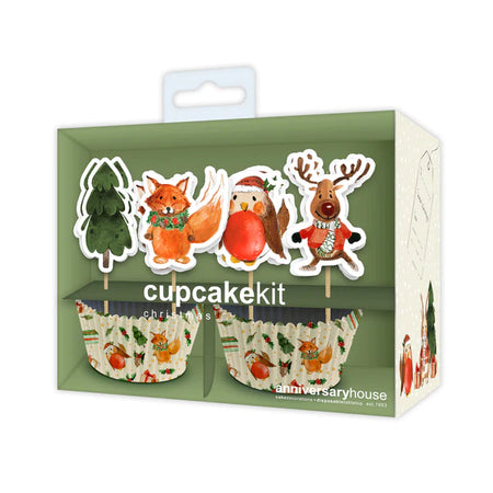 Holly and Tree Baking Cases Pk 36