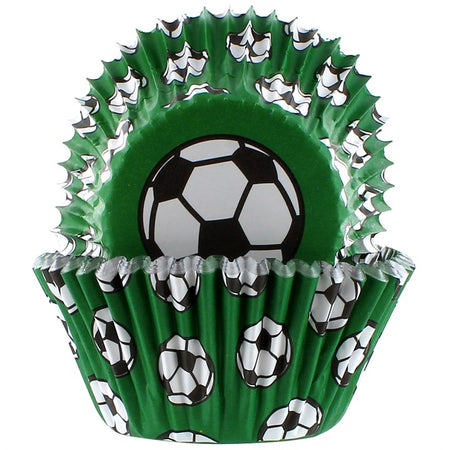 Soccer Green   Cupcake Cases Pk 50 HOM