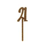 Glitter Gold 21  Cake Topper