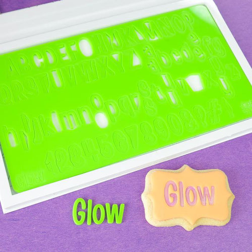 Glow SWEET STAMP Upper, Lower Case,Numbers and Symbols