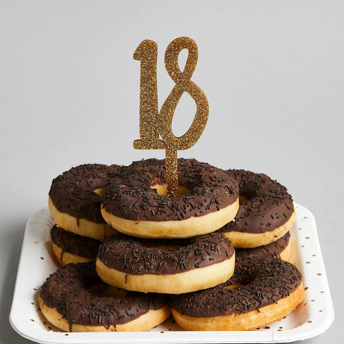 Glitter Gold 18th Cake Topper