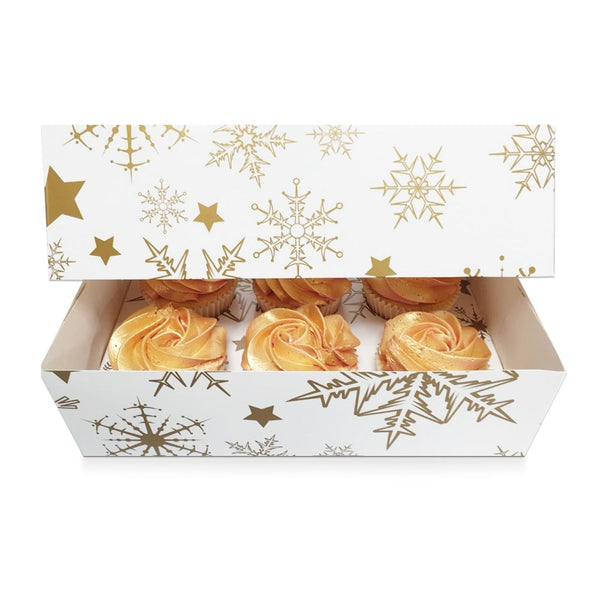 Luxury Gold Star Cupcake Box 6s