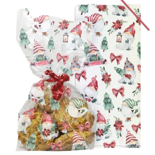 Christmas Gonk Cello Treat Bags with Twist Ties