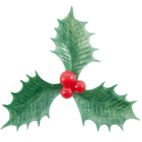 Green Plastic Holly 1 Pc