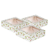 Holly  Treat Boxes with Window Pk 3