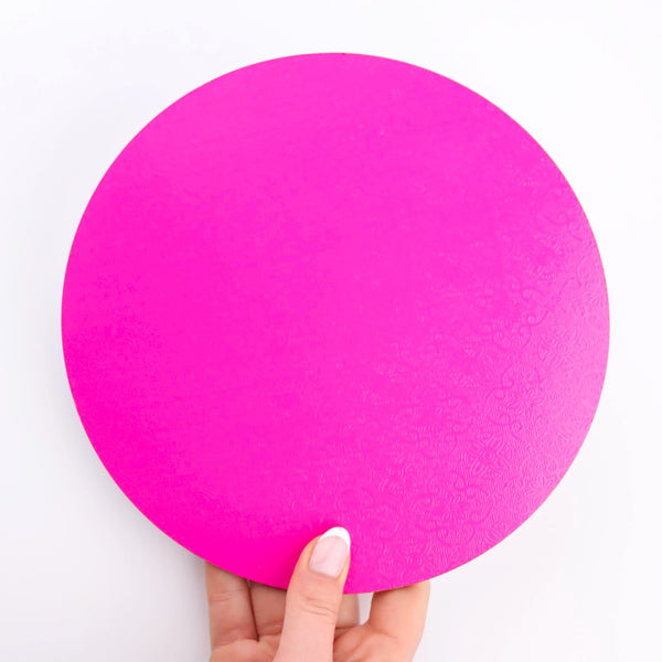 Luxury Hot Pink  Cake Board - Double Sided - Cerise/White - (Asstd Sizes)