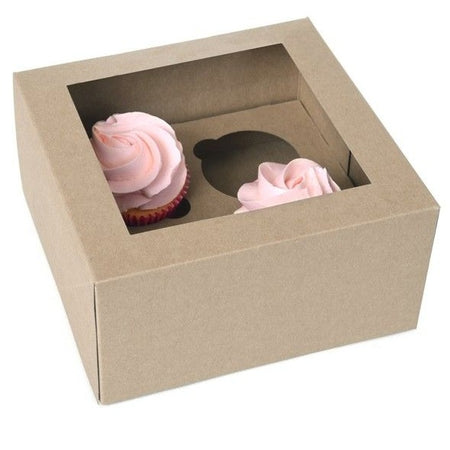 Kraft Mini Cupcake Box 24s  Pk 2