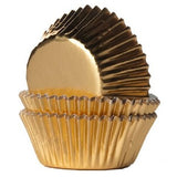 Gold Foil Mini Cupcake Cases  Pk 36 HOM