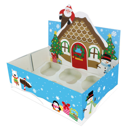 Christmas Cupcake Box 6s