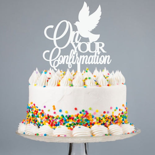 On Your Confirmation Topper White Dove Small