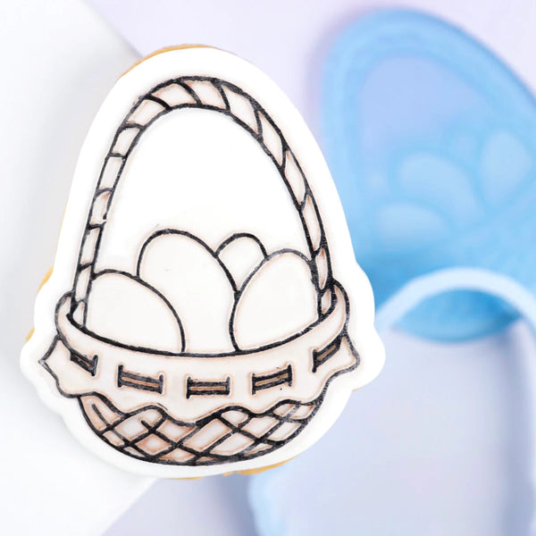 Easter Egg Basket Stamp N Cut - SWEET STAMP