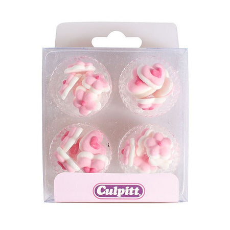 Sweet Heart Edible Toppers - (20 Toppers)