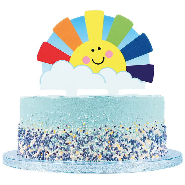 Sunshine Rainbow Cake Decoration 150 X 150mm (Inc Pic)