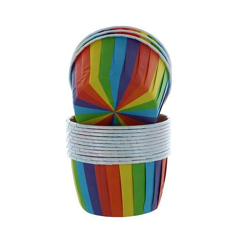 Cupcake Baking Cups Rainbow Stripe Pk 24