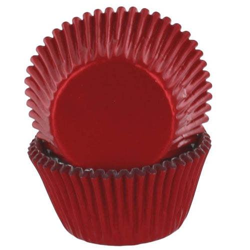 Red Foil   Cupcake Cases Pk 50