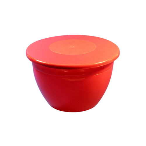 1 lb Red Pudding Bowl with Lid