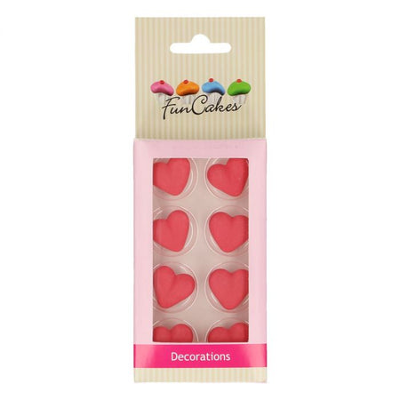 Pink Mini Heart Sugar Decorations Pk 24