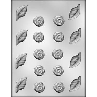 Rose and Leaf  Chocolate Mould