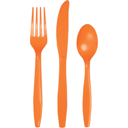 Plastic Premium Cutlery Gold pk 24