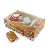 6/12 Cupcake Box & Gift Tag - Santa Cupcake Box