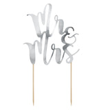 CAKE TOPPER MR&MRS - SILVER