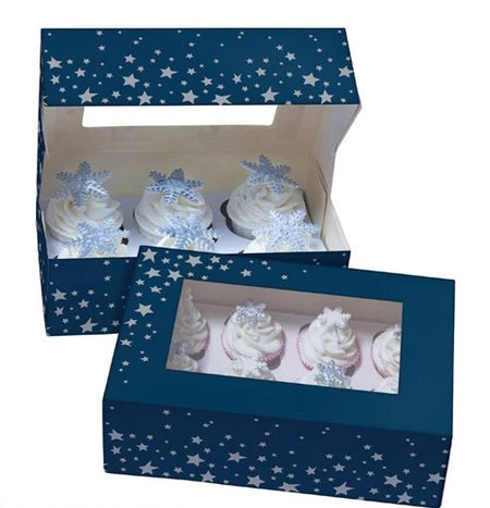 Christmas Cupcake Box 6s